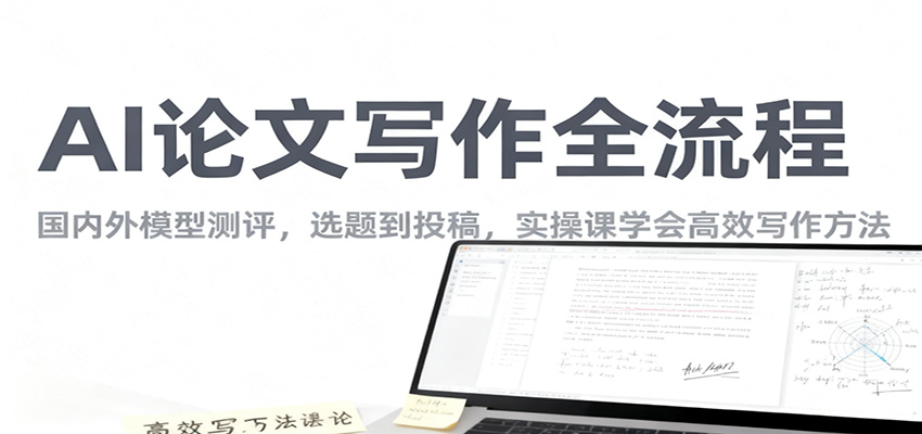 AI论文写作全流程，国内外模型测评，选题到投稿，实操课学高效写作方法|宝藏资源网