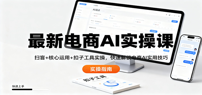 最新电商AI实操课：扫盲+核心运用+扣子工具实操，快速解锁电商AI实用技巧|宝藏资源网