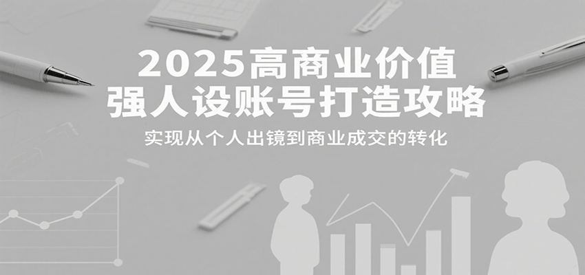 2025高商业价值强人设账号打造攻略，实现从个人出镜到商业成交的转化|宝藏资源网