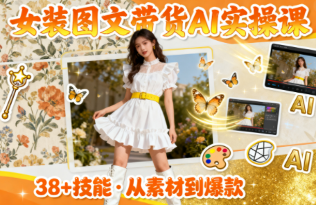 女装图文带货的AI实操课|宝藏资源网