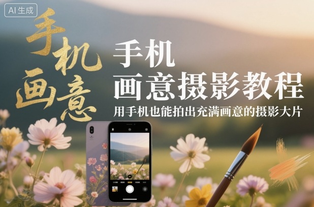 手机画意摄影教程,用手机也能拍出充满画意的摄影大片|宝藏资源网