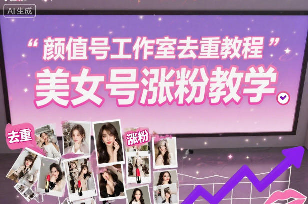 颜值号工作室去重教程，美女号涨粉教学|宝藏资源网