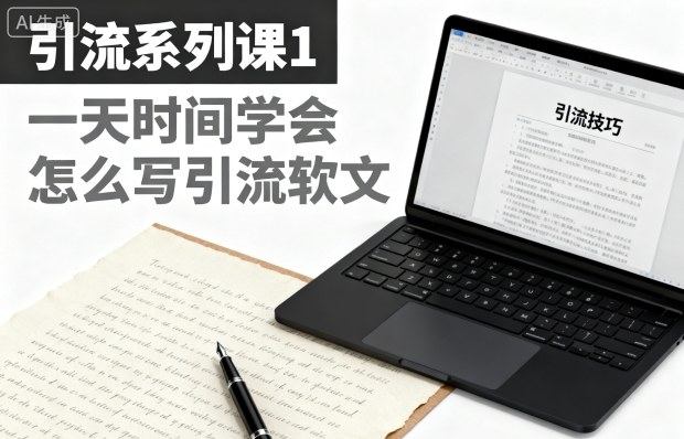 引流系列课1，一天时间学会怎么写引流软文|宝藏资源网