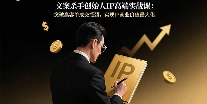 文案杀手创始人IP高端实战课：突破高客单成交瓶颈，实现IP商业价值最大化|宝藏资源网