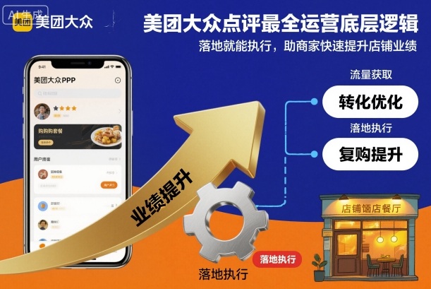 美团大众点评最全运营底层逻辑，落地就能执行，助商家快速提升店铺业绩|宝藏资源网