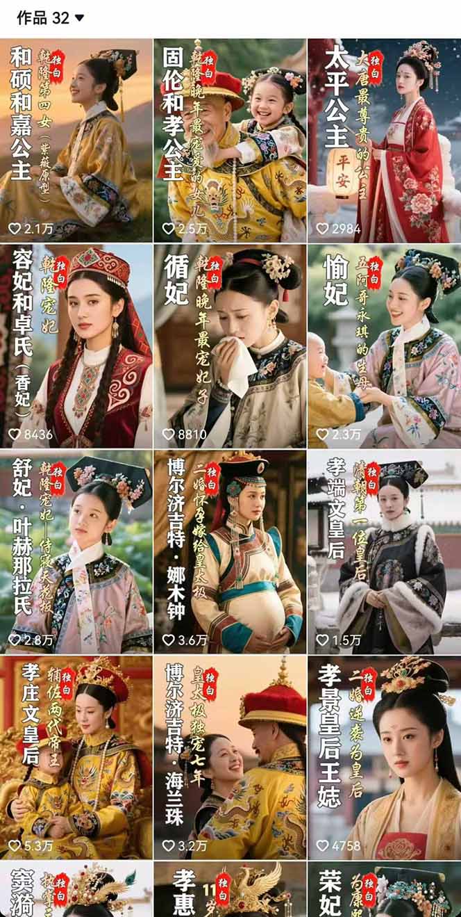 历史女性人物创作课：独白文案+AI克隆+蒙版剪辑，3个月涨粉22w+副业月入3w|宝藏资源网