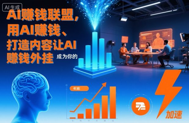 AI賺钱联盟，用AI賺钱、打造内容让AI成为你的賺钱外挂|宝藏资源网