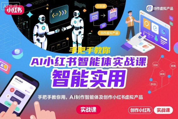 AI小红书智能体实战课，手把手教你用AI制作智能体及创作小红书虚拟产品，提效+内容商业化(更新)|宝藏资源网