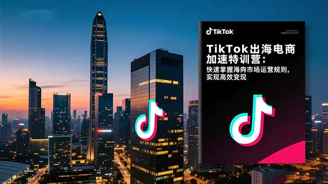 TikTok出海电商加速特训营：快速掌握海外市场运营规则，实现高效变现|宝藏资源网