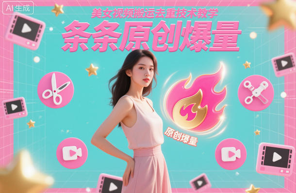 美女视频搬运去重技术教学，条条原创爆量|宝藏资源网