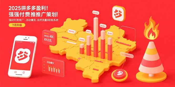 2025拼多多盈利地图：强付费推广策略/活动爆流/自然流量获取系统(7月更新|宝藏资源网