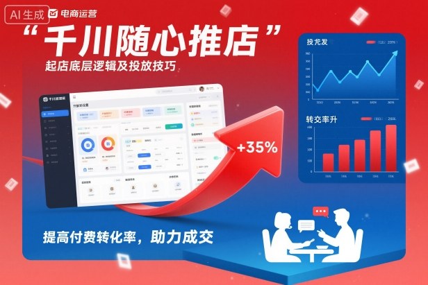千川随心推起店底层逻辑及投放技巧，提高付费转化率，助力成交|宝藏资源网