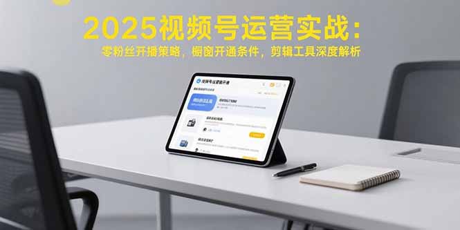 2025视频号运营实战：零粉丝开播策略，橱窗开通条件，剪辑工具深度解析|宝藏资源网