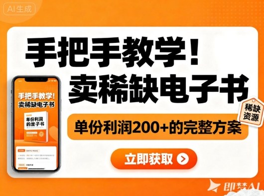 手把手教学！在小红书卖稀缺电子书，单份利润2张+的完整方案|宝藏资源网