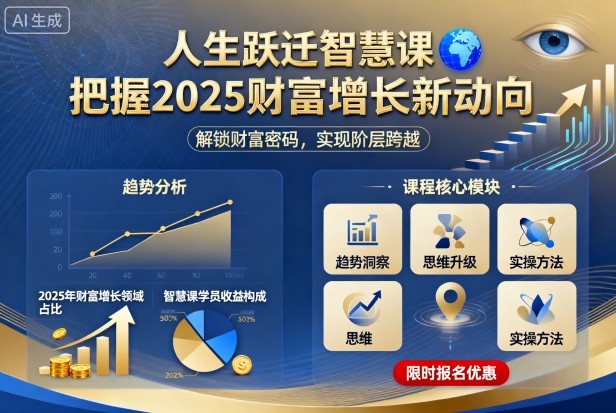 人生跃迁智慧课,把据2025财富增长新动向|宝藏资源网