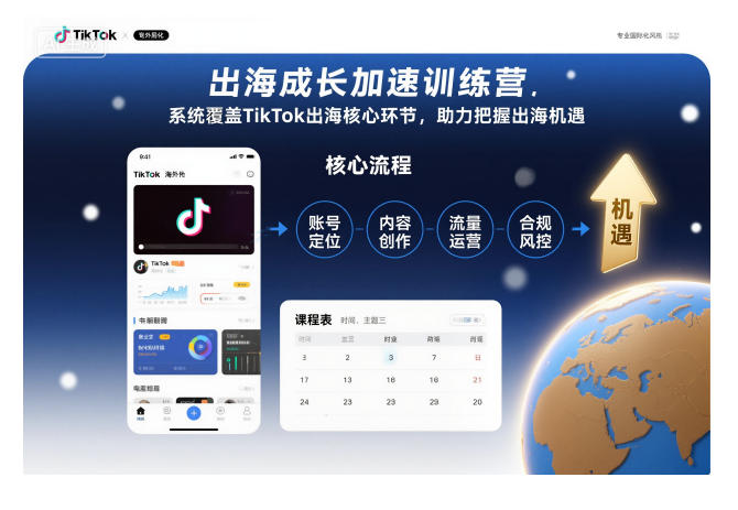 出海成长加速训练营，系统覆盖TikTok出海核心环节，助力把握出海机遇(更新)|宝藏资源网