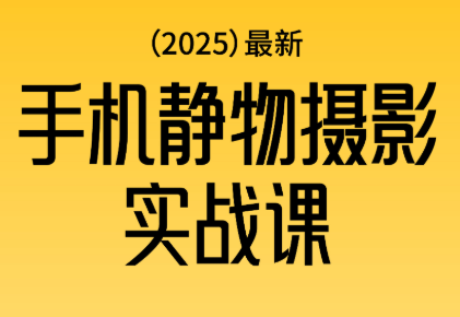 金老师·2025爆款手机静物摄影实战课|宝藏资源网