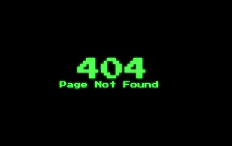 HTML黑色大气绿色发光字404错误页模板|宝藏资源网