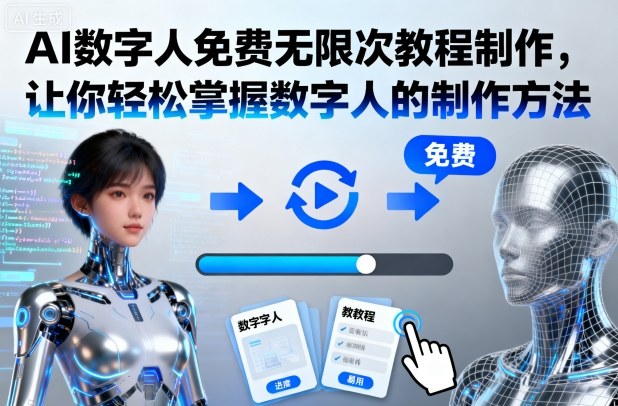 AI数字人免费无限次教程制作，让你轻松掌握数字人的制作方法|宝藏资源网