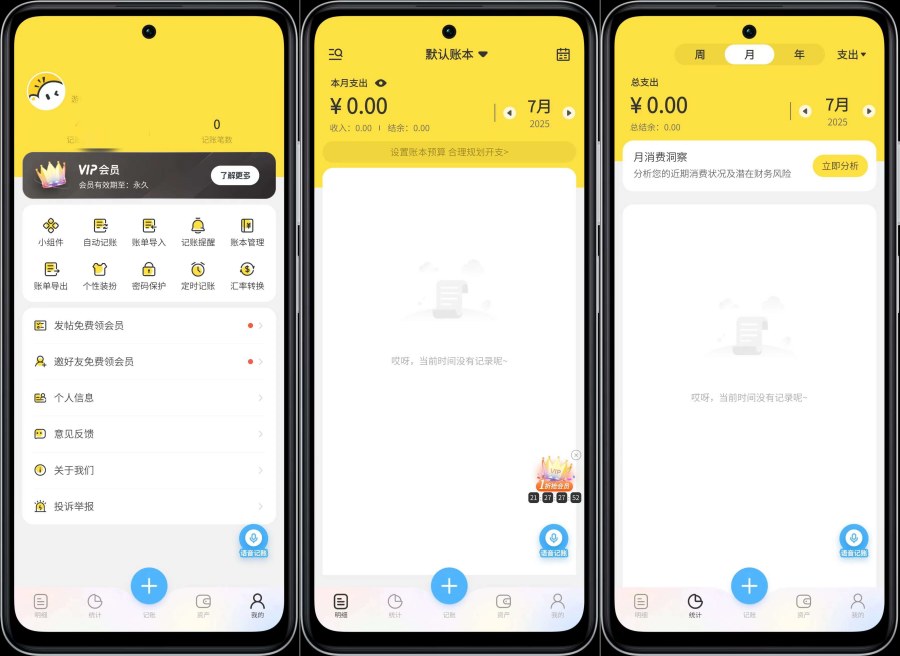 元元记账1.1.7AI智能记账解锁VIP功能|宝藏资源网