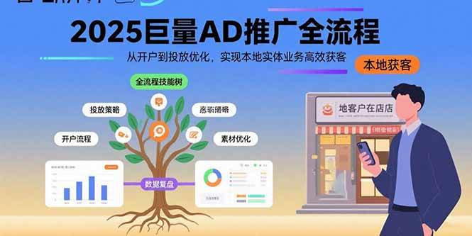 （15608期）2025巨量AD推广全流程，从开户到投放优化，实现本地实体业务高效获客|宝藏资源网