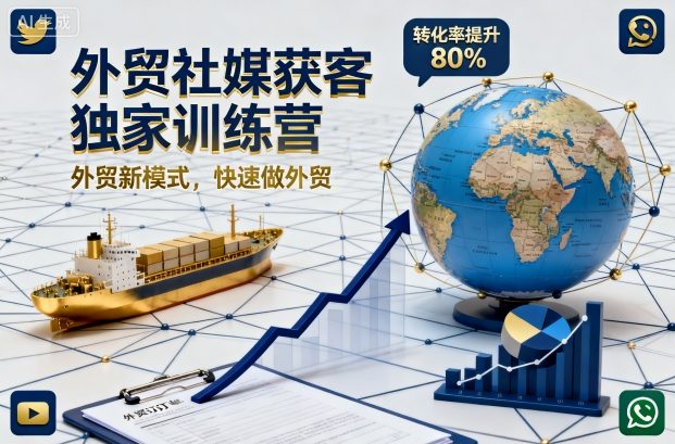 外贸社媒获客独家训练营，外贸新模式，快速做外贸(更新)|宝藏资源网