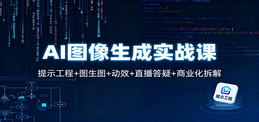 AI图像生成实战课：提示工程+图生图+动效+直播答疑+商业化拆解|宝藏资源网